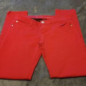 Celebrity Pink red skinny jeans size 7